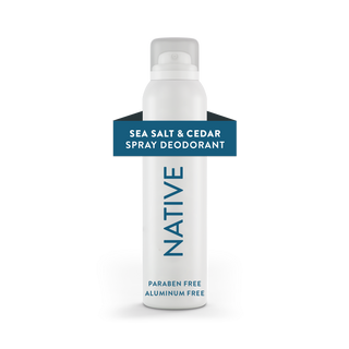 Native Sea Salt & Cedar deodorant, aluminum-free and paraben-free, 3.5 oz spray