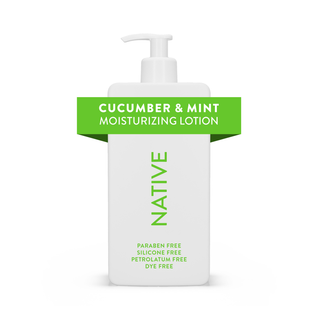 Front of Native Cucumber & Mint Moisturizing Lotion bottle